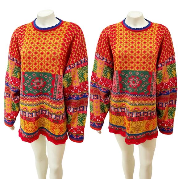 Oilily Multicolor Nordic Wool Sweater - Picture 1 of 9